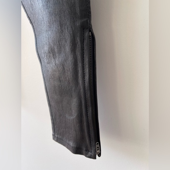 J BRAND Nicola Leather Moto Pants in Black - Picture 6 of 12